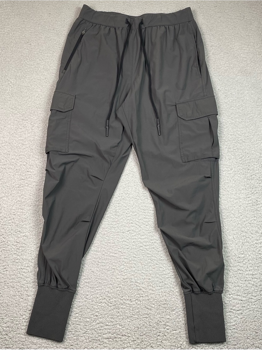 ASRV Tetra-Lite Cargo High Rib Jogger Mens Size L Gray Gym Workout Stretch Pants